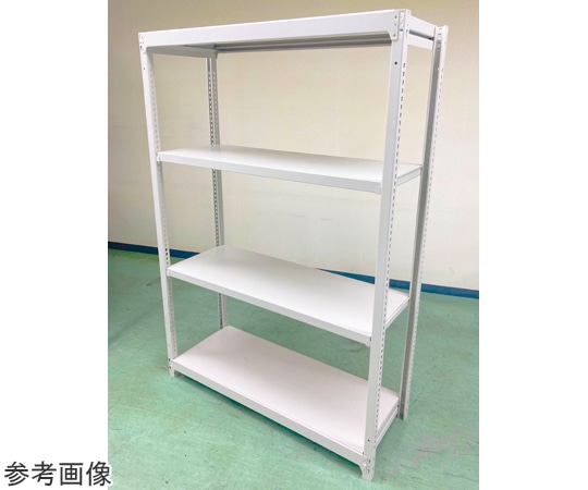 明興関包スチール 中軽量ボルトレスラック らくらくラック 増連 H2100×W1800×D450mm 天地4段増連 SR20-7645-4R 1組(ご注文単位1組)【直送品】