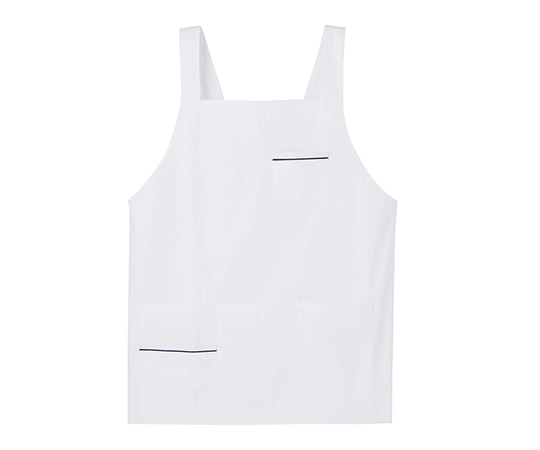 ディーフェイズ エプロン（ショート丈） マリンホワイト 4L~5L DE0001 1枚（ご注文単位1枚）【直送品】