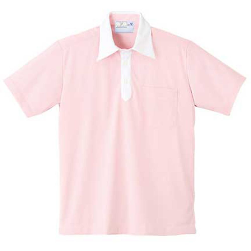 KIRAKU(トンボ) ニットシャツ ピンク 4L(身丈80cm) CR121-11 4L 1枚(ご注文単位1枚)【直送品】