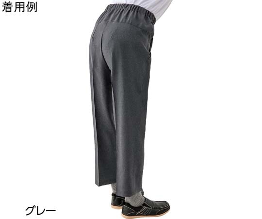 ケアファッション 紳士背中が出にくい深履きパンツ グレー 3L 98377 1枚(ご注文単位1枚)【直送品】