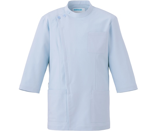 KAZEN ジャケット七分袖男女兼用 サックス 4L 763-41 1枚(ご注文単位1枚)【直送品】