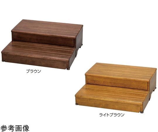 アロン化成 木製玄関台60W-30-2段 ライトブラウン 535-586 1個（ご注文単位1個）【直送品】