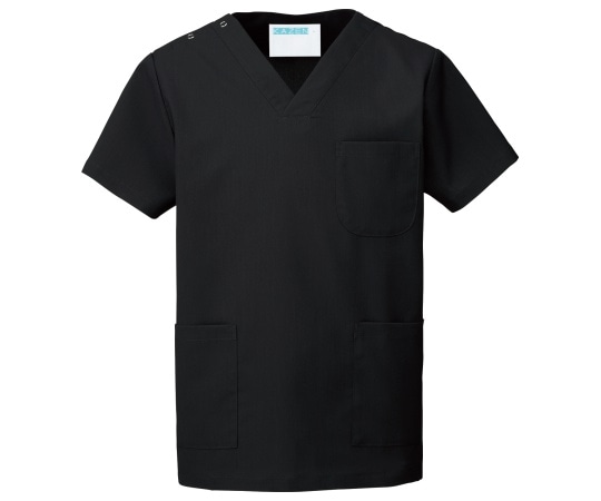 KAZEN スクラブ（男女兼用） ブラック SS 133-99 SS 1枚（ご注文単位1枚）【直送品】