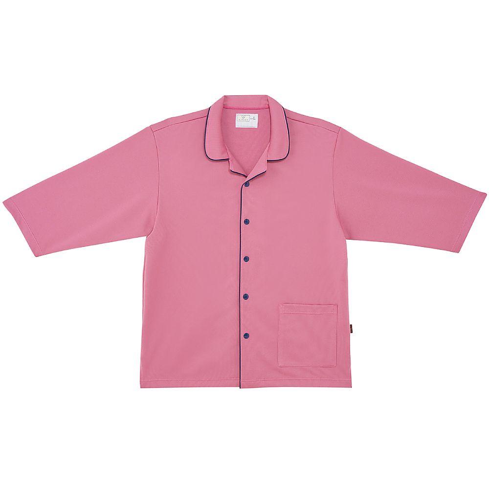 KIRAKU（トンボ） 前開きシャツ ピンク L（身丈71cm） CV206-13 L 1枚（ご注文単位1枚）【直送品】