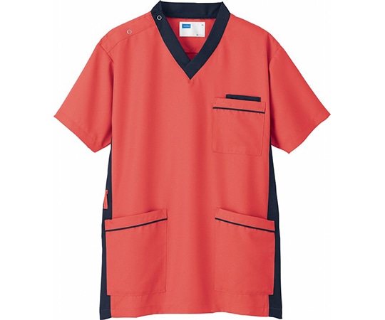 WHISEL（自重堂） 男女兼用スクラブ コーラルピンク L WH11685 1枚（ご注文単位1枚）【直送品】