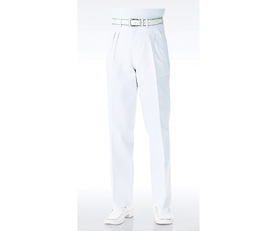 KAZEN メンズスラックスツータック 白 W95 436-80 W95 1枚（ご注文単位1枚）【直送品】