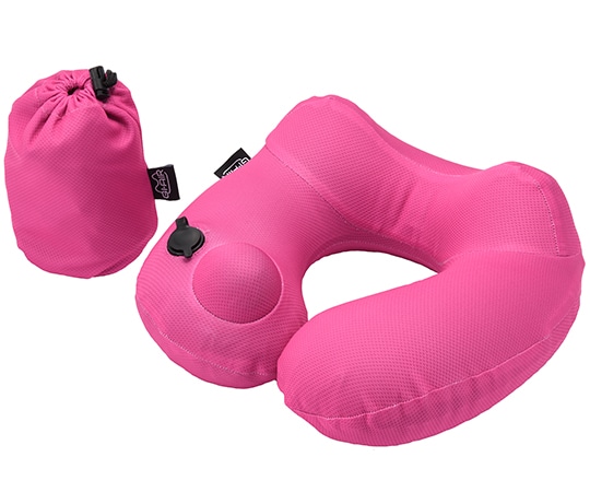 GI-AIR DRY-C 吸水速乾生地使用 ポンプ式ネックピロー ファインピンク HC-040 1個(ご注文単位1個)【直送品】