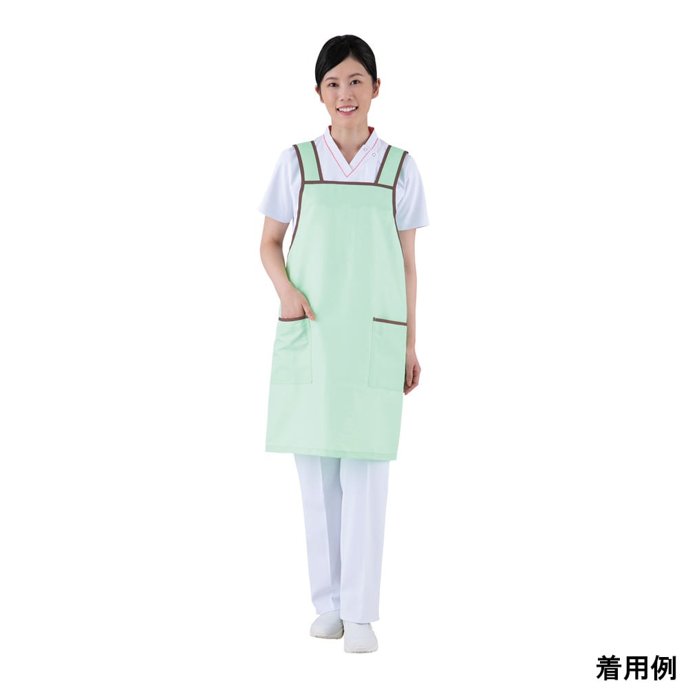 カーシーカシマ エプロン グリーン フリー  1枚（ご注文単位1枚）【直送品】