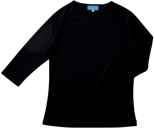 KAZEN インナーTシャツ（男女兼用）クロ 3L 233-05 1枚（ご注文単位1枚）【直送品】