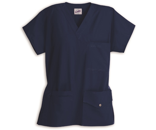 スクラブス スクラブス UNISEX 6ポケット スナップトップ トゥルーネイビー L Z1J15 1枚(ご注文単位1枚)【直送品】
