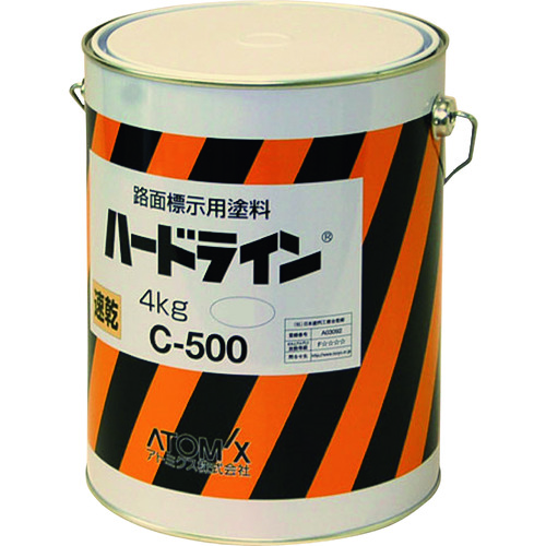 トラスコ中山 アトミクス 油性ハードラインCー500 4kg 白(ご注文単位1缶)【直送品】