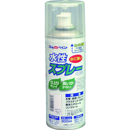 トラスコ中山 アトムペイント 水性スプレー 300ml ネオクリヤー(ご注文単位1本)【直送品】