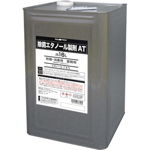 トラスコ中山 アトムペイント 除菌・消毒用エタノール 除菌エタノール製剤AT2(ご注文単位1缶)【直送品】