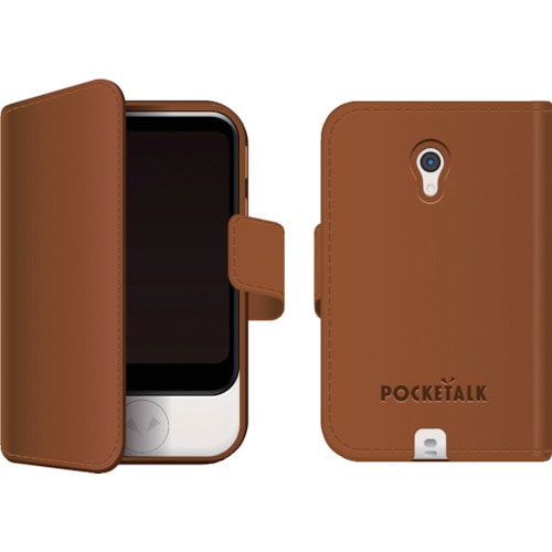 トラスコ中山 ソースネクスト POCKETALK (ポケトーク) S 専用手帳型ケース ブラウン PTS-NBR(ご注文単位1個)【直送品】