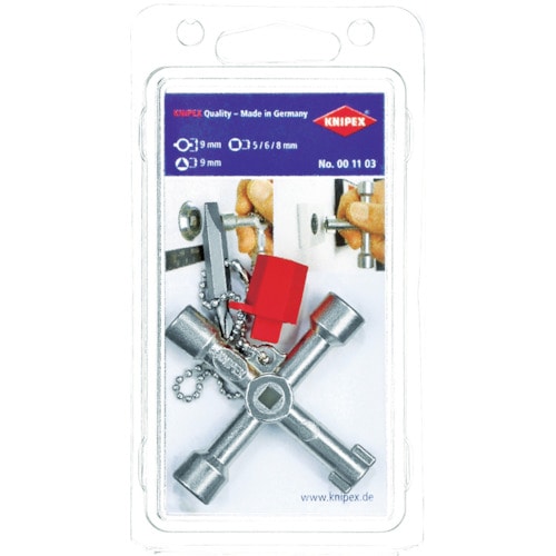 トラスコ中山 KNIPEX 001103 コントロールキャビネットキー 全長76mm(ご注文単位1個)【直送品】