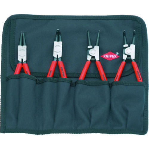 トラスコ中山 KNIPEX 4本組 スナップリングプライヤー 446-7027(ご注文単位1セット)【直送品】