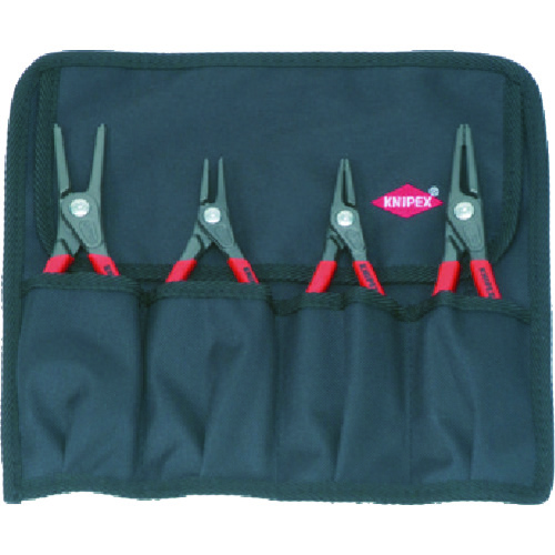トラスコ中山 KNIPEX 4本組 スナップリングプライヤー 446-7035(ご注文単位1セット)【直送品】