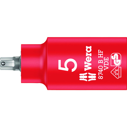トラスコ中山 Wera 8740 B VDE 絶縁ホールディングファンションビットソケット SW 5.0(ご注文単位1個)【直送品】