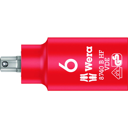トラスコ中山 Wera 8740 B VDE 絶縁ホールディングファンションビットソケット SW 6.0(ご注文単位1個)【直送品】