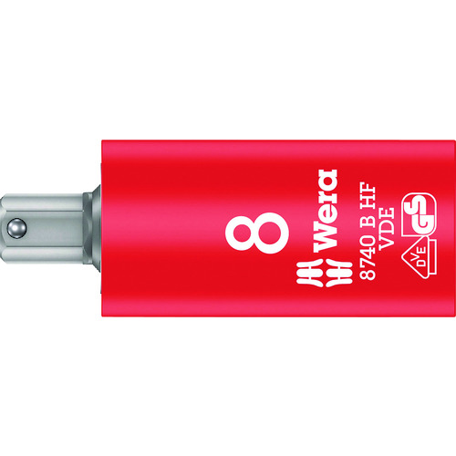トラスコ中山 Wera 8740 B VDE 絶縁ホールディングファンションビットソケット SW 8.0(ご注文単位1個)【直送品】