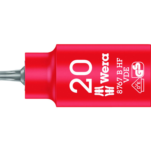 トラスコ中山 Wera 8767 B VDE 絶縁ホールディングファンションビットソケット TX 20(ご注文単位1個)【直送品】