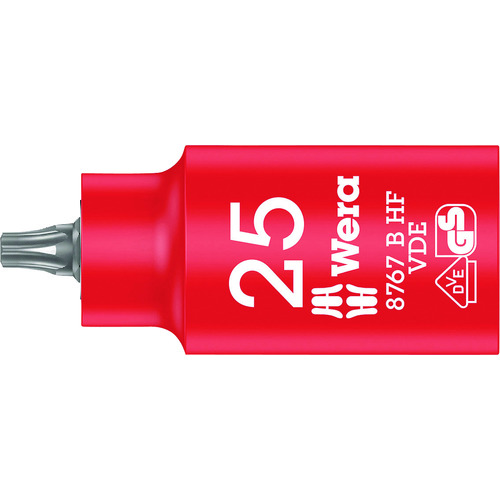 トラスコ中山 Wera 8767 B VDE 絶縁ホールディングファンションビットソケット TX 25(ご注文単位1個)【直送品】