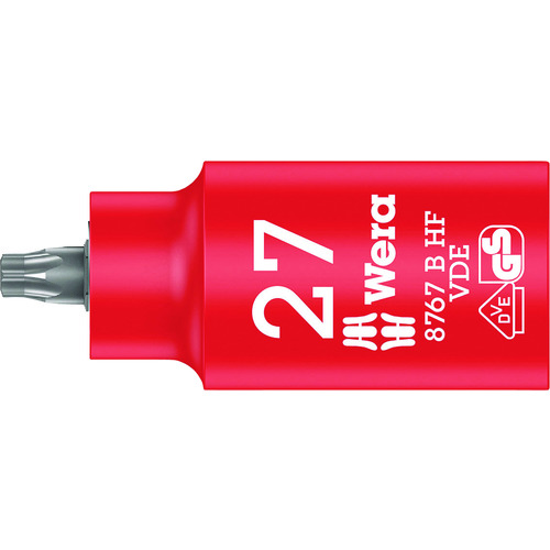 トラスコ中山 Wera 8767 B VDE 絶縁ホールディングファンションビットソケット TX 27(ご注文単位1個)【直送品】