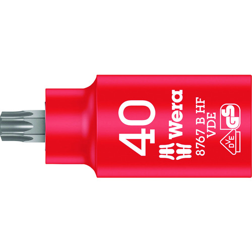 トラスコ中山 Wera 8767 B VDE 絶縁ホールディングファンションビットソケット TX 40(ご注文単位1個)【直送品】