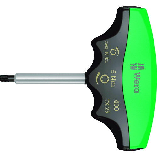 トラスコ中山 Wera 400 トルクドライバーT型 トルクスTX25 / 5.0 Nm(ご注文単位1個)【直送品】