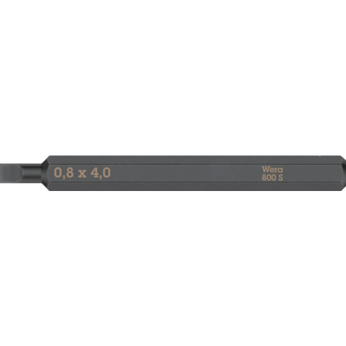トラスコ中山 Wera 貫通専用差替ビット マイナス4.0×0.8mm（ご注文単位1本）【直送品】