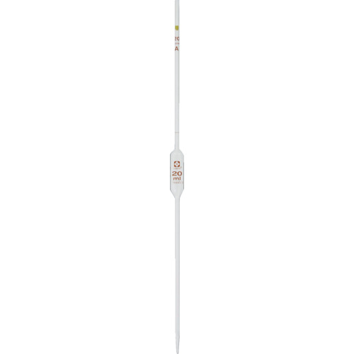 トラスコ中山 SIBATA ホールピペット スーパーグレード 20ml 黄（ご注文単位1本）【直送品】