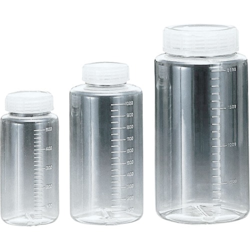 トラスコ中山 サンプラ クリアー広口ボトル 500ml(ご注文単位1個)【直送品】