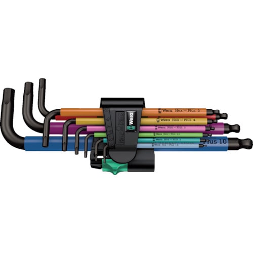 トラスコ中山 Wera 950SPKL ヘックスHF マルチカラーヘックスキーセット(ご注文単位1セット)【直送品】