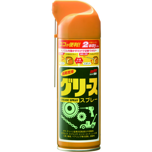 トラスコ中山 ソフト99 ニューグリーススプレー(ご注文単位1本)【直送品】