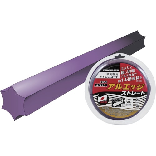 トラスコ中山 三陽金属 ナイロンコード アルエッジ6ストレート 50m(ご注文単位1個)【直送品】