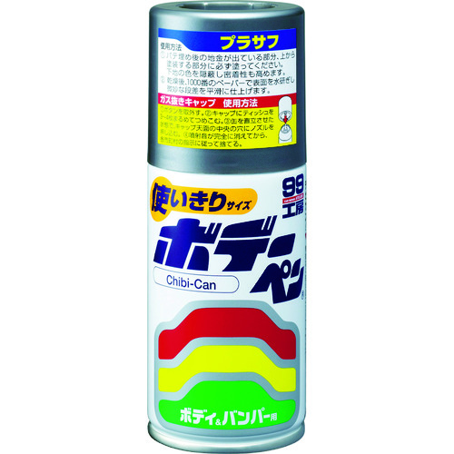 トラスコ中山 ソフト99 車輌用塗料 ボデーペン Chibi-Can プラサフ(ご注文単位1本)【直送品】