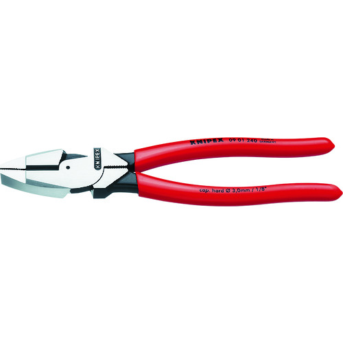トラスコ中山 KNIPEX 0901-240 架線工事用強力ペンチ(ご注文単位1個)【直送品】