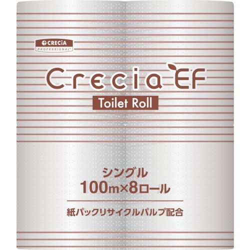 トラスコ中山 クレシア EFトイレットロール100m シングル(ご注文単位1ケース)【直送品】