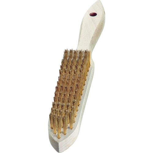 トラスコ中山 LESSMANN 剣先5行 木柄ハンドブラシ 真鍮線(ご注文単位1本)【直送品】