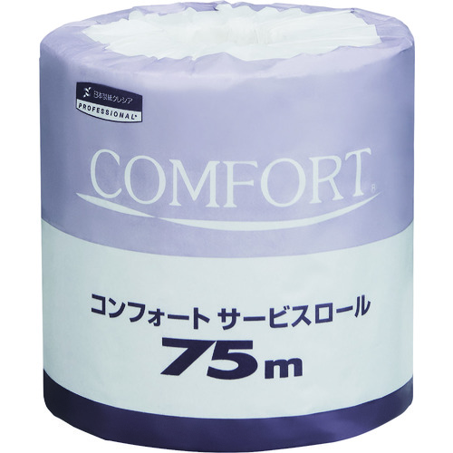 トラスコ中山 クレシア コンフォートサービスロール 75m 1ケース80個入(ご注文単位1ケース)【直送品】