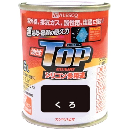 >トラスコ中山 KANSAI カンペ 油性トップガード1.6Lくろ（ご注文単位1缶）【直送品】