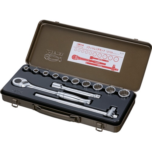 トラスコ中山 エビ ソケットレンチセット 差込角12.7mm 12角 826-4492(ご注文単位1セット)【直送品】