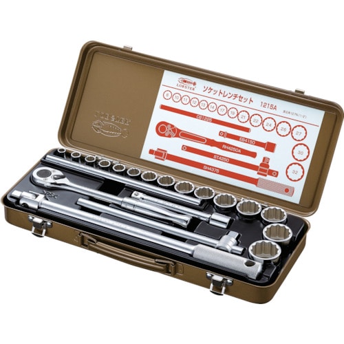 トラスコ中山 エビ ソケットレンチセット 差込角12.7mm 12角 826-4494(ご注文単位1セット)【直送品】