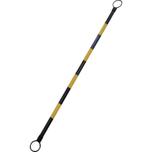 トラスコ中山 緑十字 コーンバー 黄/黒(トラ) コーンバーB(小) 34mmΦ×1.5m 反射タイプ ABS樹脂(ご注文単位1本)【直送品】