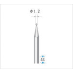 トラスコ中山 ナカニシ 電着CBNバー 球 #140 刃径1.2×44L(ご注文単位1本)【直送品】