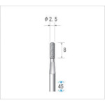 トラスコ中山 ナカニシ 電着CBNバー 円筒先丸 #120 刃径2.5×45L(ご注文単位1本)【直送品】