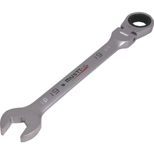 トラスコ中山 MUSTTOOL シャークフレキギアレンチ 19mm MWS-F19(ご注文単位1個)【直送品】