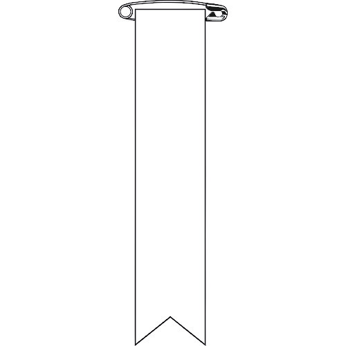 トラスコ中山 緑十字 ビニールリボン(胸章) 白無地タイプ リボン-100(白) 120×25mm 10本組 エンビ(ご注文単位1組)【直送品】