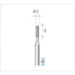 トラスコ中山 ナカニシ クラフトダイヤモンドバー(1Pk(袋)=3本入)円筒 刃径2(ご注文単位1パック)【直送品】