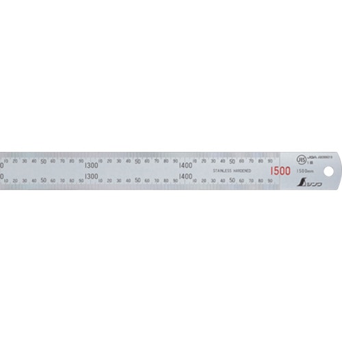 トラスコ中山 シンワ 直尺シルバー1500mm(ご注文単位1本)【直送品】